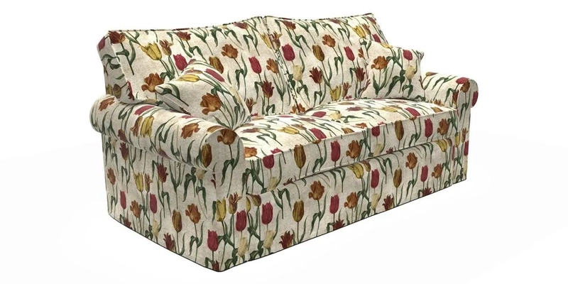 Upperton Sofa Bed in Floral Linen Even So Verde