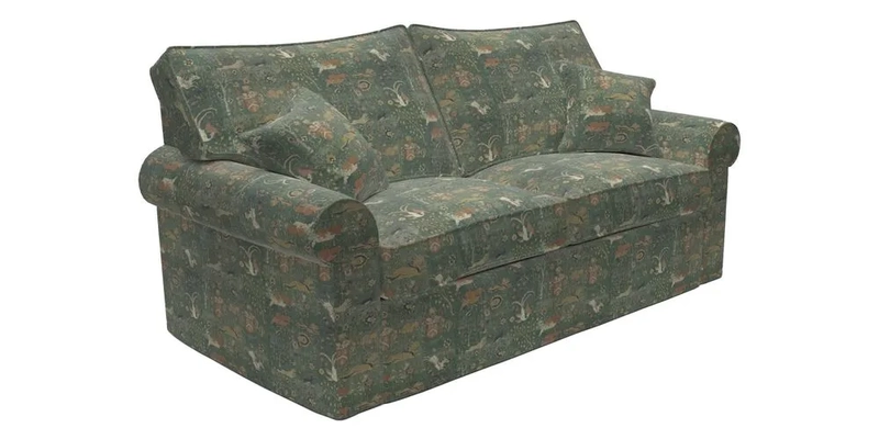 Upperton Sofa Bed in Floral Linen Even So Verde