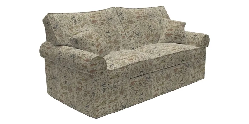 Upperton Sofa Bed in Floral Linen Even So Verde