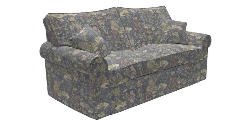 Upperton Sofa Bed in Floral Linen Even So Verde