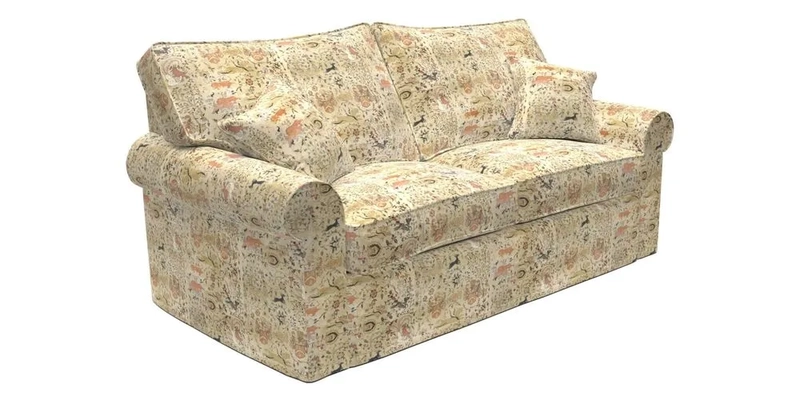 Upperton Sofa Bed in Floral Linen Even So Verde