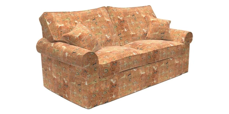 Upperton Sofa Bed in Floral Linen Even So Verde