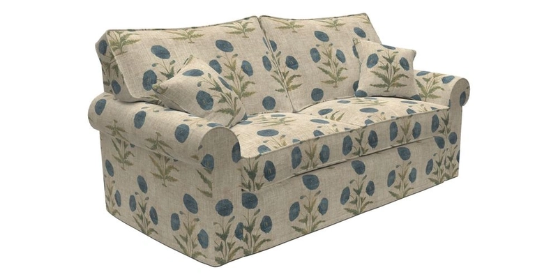Upperton Sofa Bed in Floral Linen Even So Verde