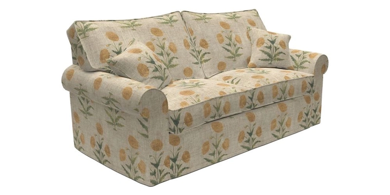 Upperton Sofa Bed in Floral Linen Even So Verde