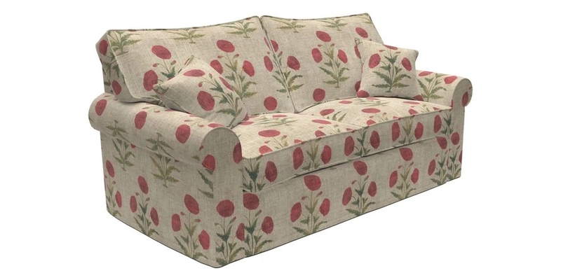 Upperton Sofa Bed in Floral Linen Even So Verde