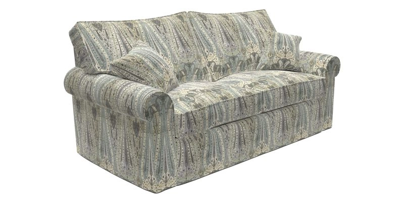 Upperton Sofa Bed in Floral Linen Even So Verde