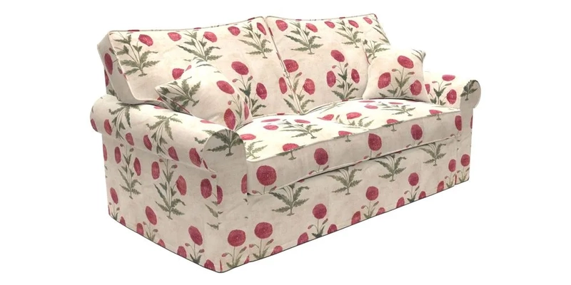 Upperton Sofa Bed in Floral Linen Even So Verde