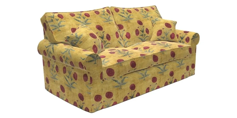 Upperton Sofa Bed in Floral Linen Even So Verde