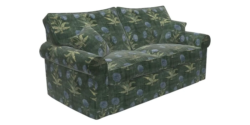 Upperton Sofa Bed in Floral Linen Even So Verde