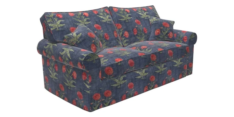 Upperton Sofa Bed in Floral Linen Even So Verde