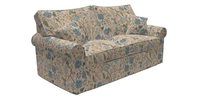 Upperton Sofa Bed in Floral Linen Even So Verde