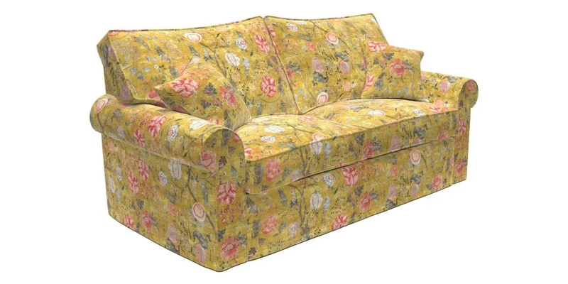 Upperton Sofa Bed in Floral Linen Even So Verde