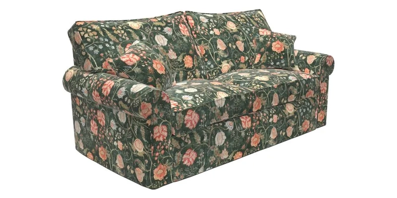 Upperton Sofa Bed in Floral Linen Even So Verde Upperton Sofa Bed in Floral Linen Even So Verde
