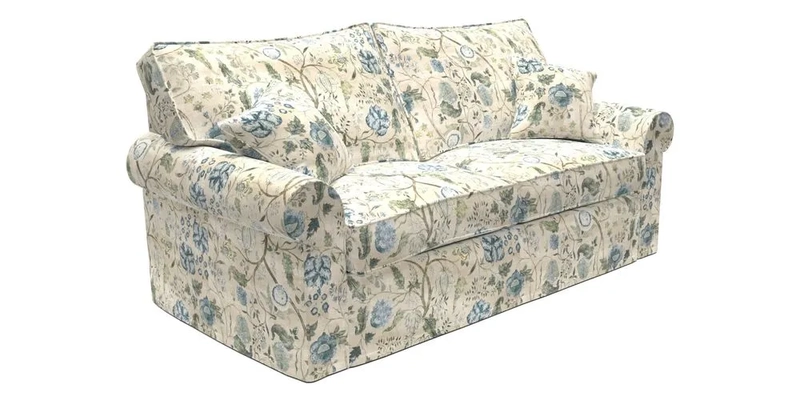 Upperton Sofa Bed in Floral Linen Even So Verde