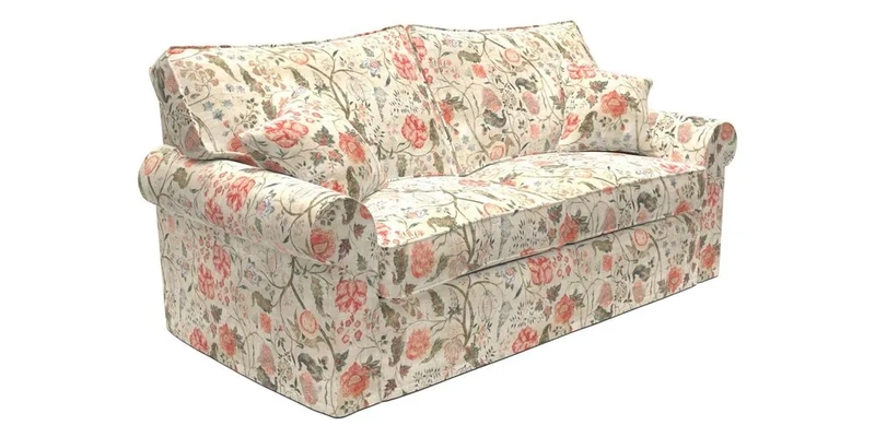 Upperton Sofa Bed in Floral Linen Even So Verde