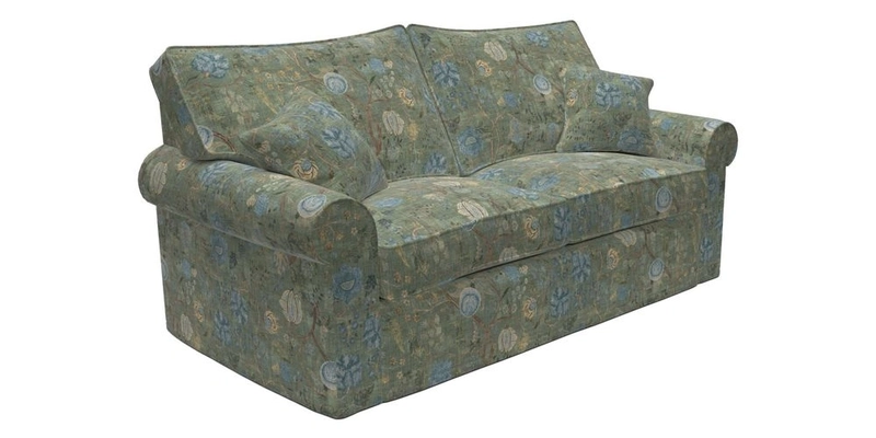 Upperton Sofa Bed in Floral Linen Even So Verde