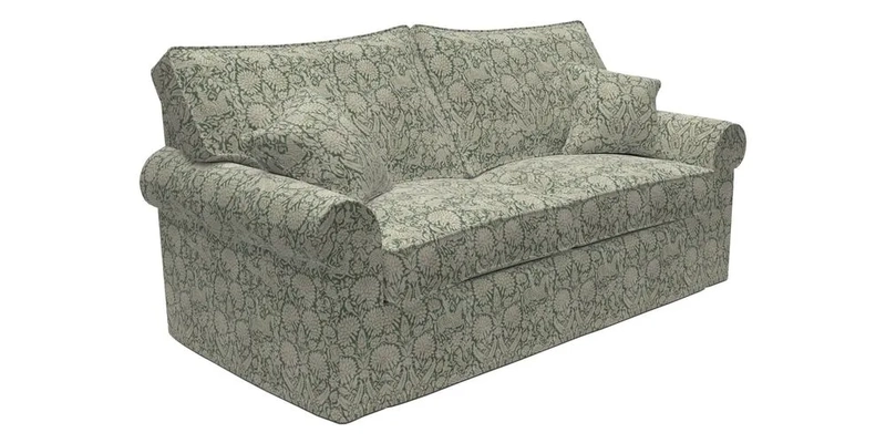Upperton Sofa Bed in Floral Linen Even So Verde Upperton Sofa Bed in Floral Linen Even So Verde