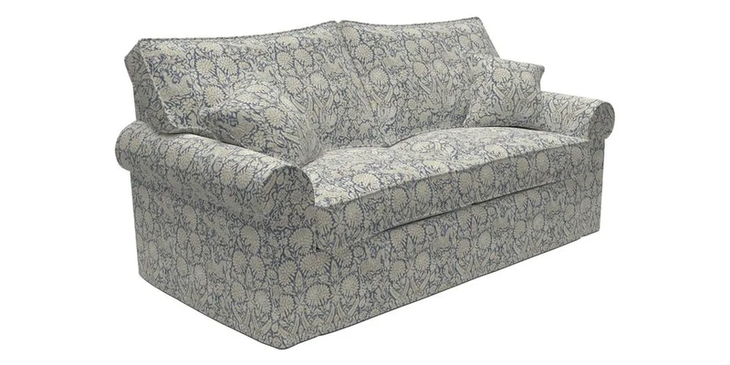 Upperton Sofa Bed in Floral Linen Even So Verde