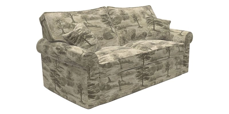 Upperton Sofa Bed in Floral Linen Even So Verde