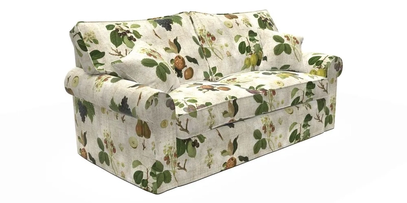 Upperton Sofa Bed in Floral Linen Even So Verde