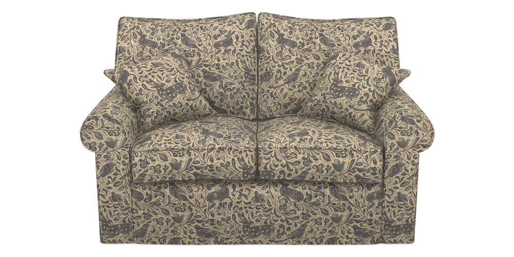 Product photograph of Upperton Sofa Bed 2 5 Seater Sofa Bed In V A Drawn From Nature - Bird And Rabbit - Navy from Sofas and Stuff Limited