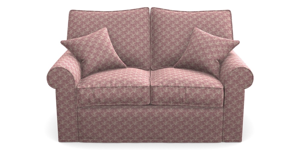 Product photograph of Upperton Sofa Bed 2 5 Seater Sofa Bed In Cloth 21 - Decorative Leaf - Cassis from Sofas and Stuff Limited