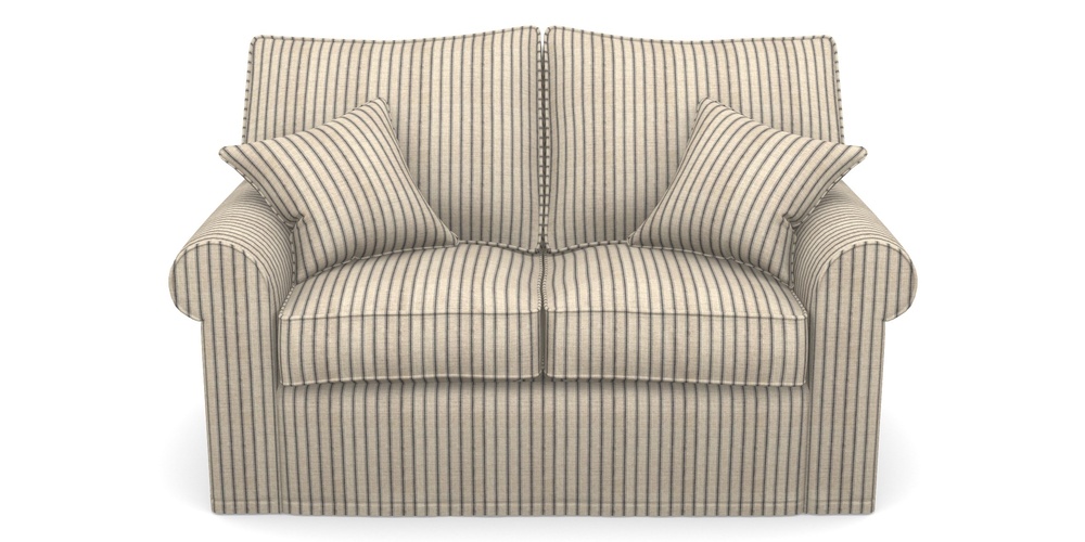 Product photograph of Upperton Sofa Bed 2 5 Seater Sofa Bed In Cloth 18 Stripes - Ticking - Bible Black from Sofas and Stuff Limited