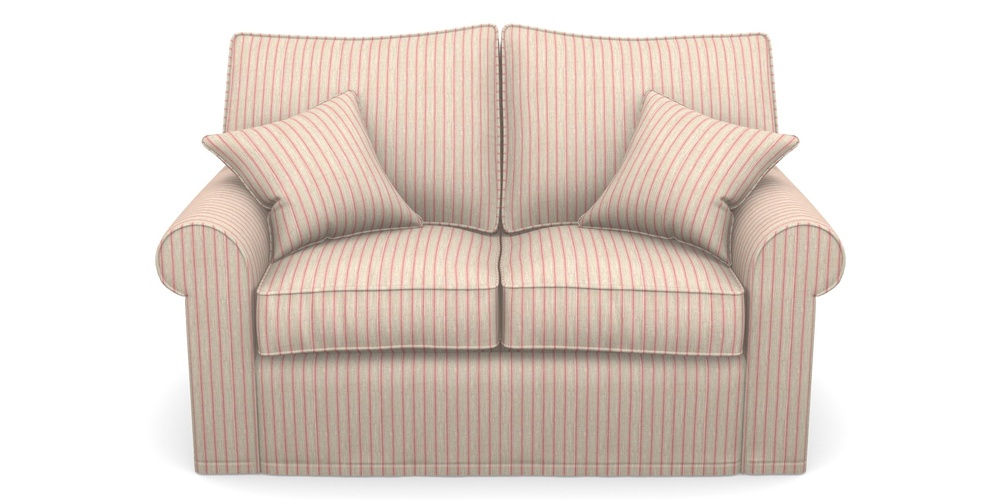 Product photograph of Upperton Sofa Bed 2 5 Seater Sofa Bed In Cloth 18 Stripes - Ticking - Cranberry from Sofas and Stuff Limited
