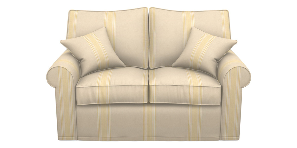 Product photograph of Upperton Sofa Bed 2 5 Seater Sofa Bed In Cloth 22 - Racing Stripes Cheltenham - Lemon from Sofas and Stuff Limited