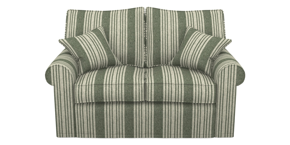 Product photograph of Upperton Sofa Bed 2 5 Seater Sofa Bed In Cloth 22 - Bayadere - Courgette from Sofas and Stuff Limited