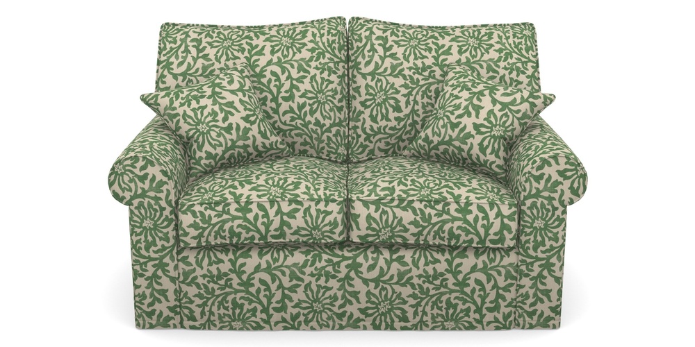 Product photograph of Upperton Sofa Bed 2 5 Seater Sofa Bed In V A Brompton Collection - Floral Scroll - Basil from Sofas and Stuff Limited