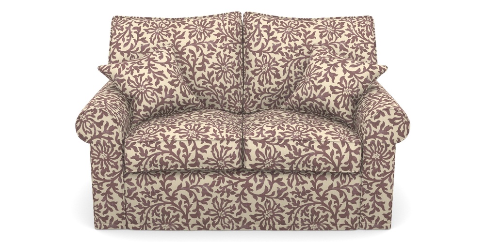 Product photograph of Upperton Sofa Bed 2 5 Seater Sofa Bed In V A Brompton Collection - Floral Scroll - Cacao from Sofas and Stuff Limited