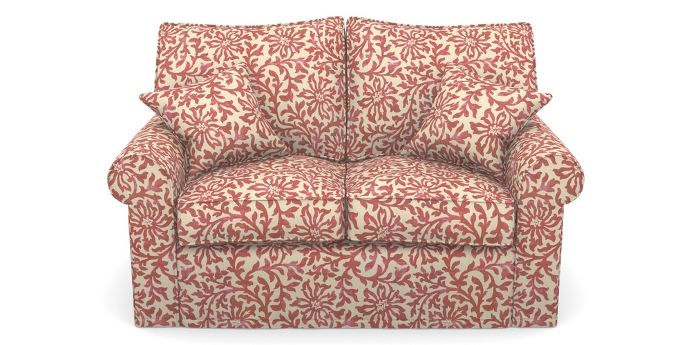 Product photograph of Upperton Sofa Bed 2 5 Seater Sofa Bed In V A Brompton Collection - Floral Scroll - Chilli from Sofas and Stuff Limited