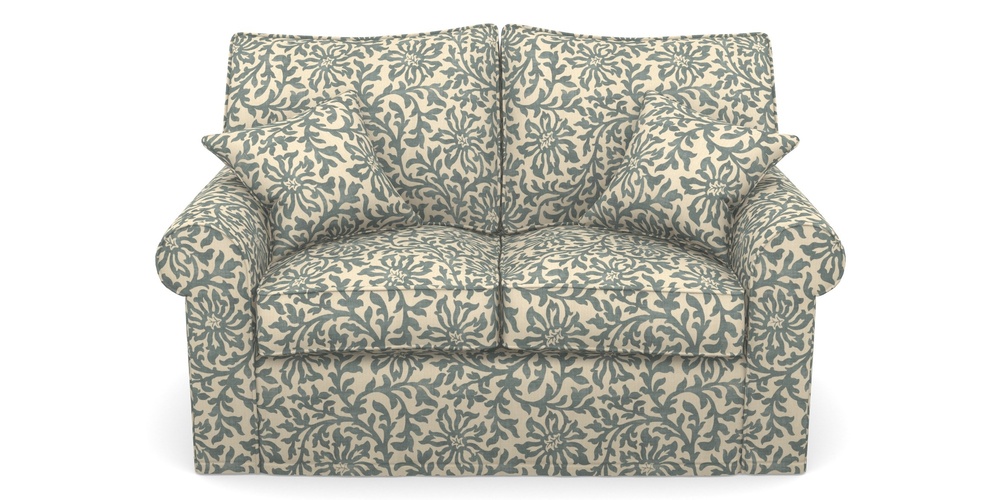 Product photograph of Upperton Sofa Bed 2 5 Seater Sofa Bed In V A Brompton Collection - Floral Scroll - Pebble from Sofas and Stuff Limited