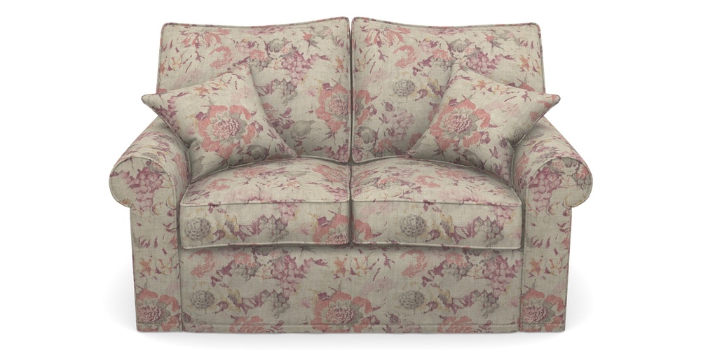 Product photograph of Upperton Sofa Bed 2 5 Seater Sofa Bed In Floral Linen - Faith Antique Sangria from Sofas and Stuff Limited