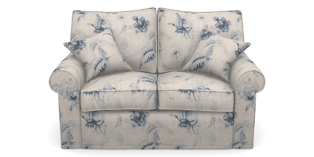 Product photograph of Upperton Sofa Bed 2 5 Seater Sofa Bed In Floral Linen - Lela Mystery Indigo from Sofas and Stuff Limited
