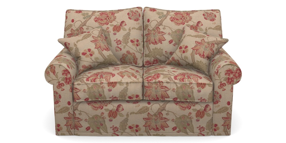 Product photograph of Upperton Sofa Bed 2 5 Seater Sofa Bed In Floral Linen - Indienne T Rosso from Sofas and Stuff Limited