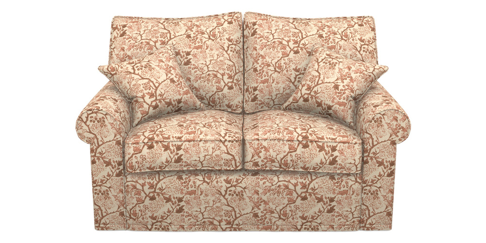 Product photograph of Upperton Sofa Bed 2 5 Seater Sofa Bed In Rhs Collection - Gertrude Jekyll Linen Cotton Blend - Rust from Sofas and Stuff Limited