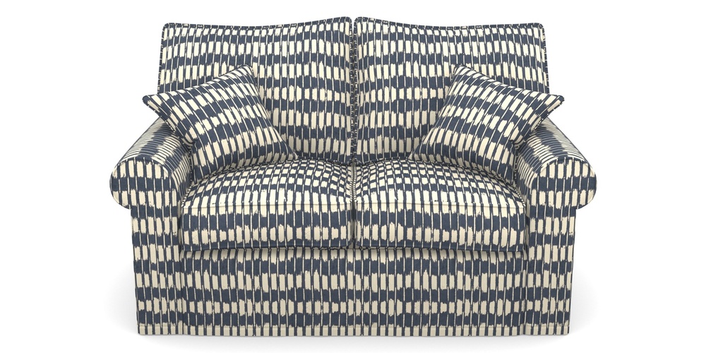 Product photograph of Upperton Sofa Bed 2 5 Seater Sofa Bed In V A Brompton Collection - Ikat - Midnight Blue from Sofas and Stuff Limited