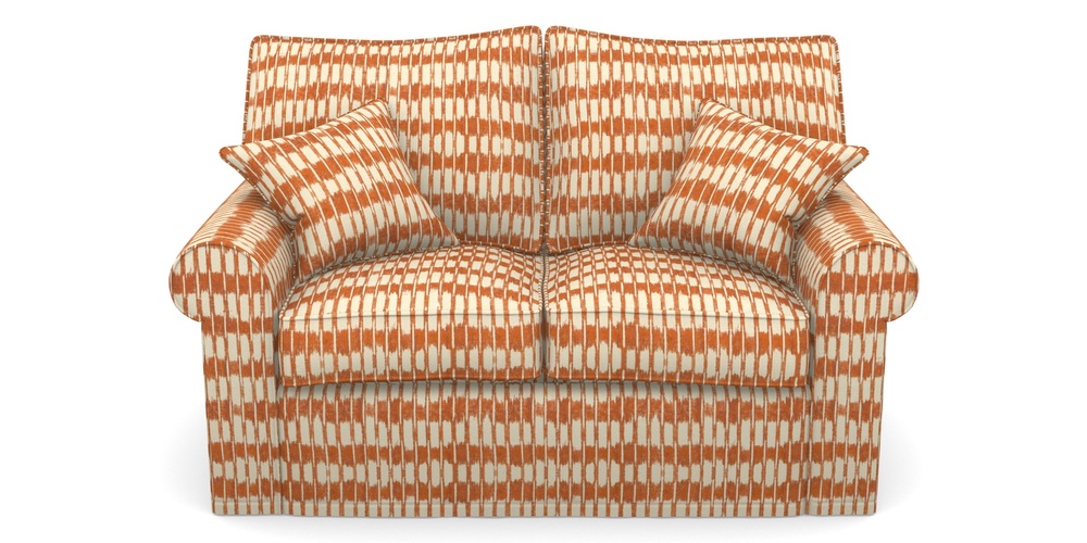 Product photograph of Upperton Sofa Bed 2 5 Seater Sofa Bed In V A Brompton Collection - Ikat - Terracotta from Sofas and Stuff Limited