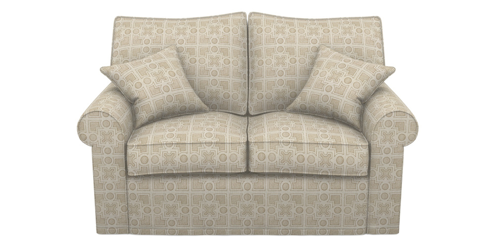 Product photograph of Upperton Sofa Bed 2 5 Seater Sofa Bed In Rhs Collection - Small Knot Garden Cotton Weave - Gold from Sofas and Stuff Limited