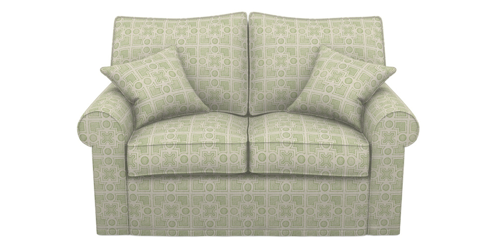 Product photograph of Upperton Sofa Bed 2 5 Seater Sofa Bed In Rhs Collection - Small Knot Garden Cotton Weave - Green from Sofas and Stuff Limited