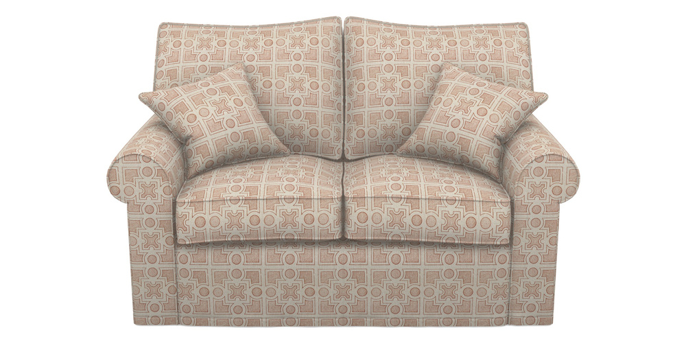 Product photograph of Upperton Sofa Bed 2 5 Seater Sofa Bed In Rhs Collection - Small Knot Garden Cotton Weave - Terracotta from Sofas and Stuff Limited