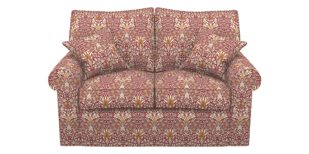 Product photograph of Upperton Sofa Bed 2 5 Seater Sofa Bed In William Morris Collection - Snakeshead - Claret Gold from Sofas and Stuff Limited