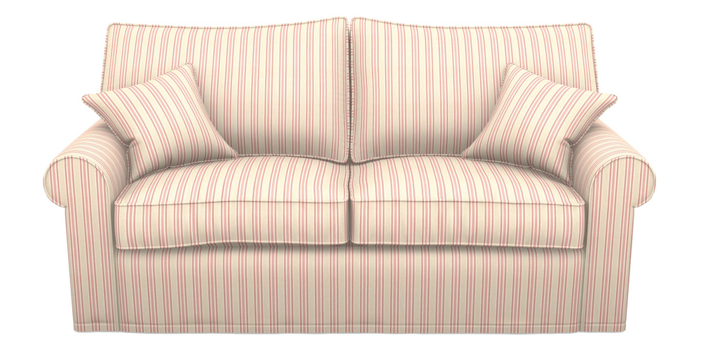 Product photograph of Upperton Sofa Bed 3 Seater Sofa Bed In Cloth 22 - Racing Stripes Ayr - Cherry from Sofas and Stuff Limited