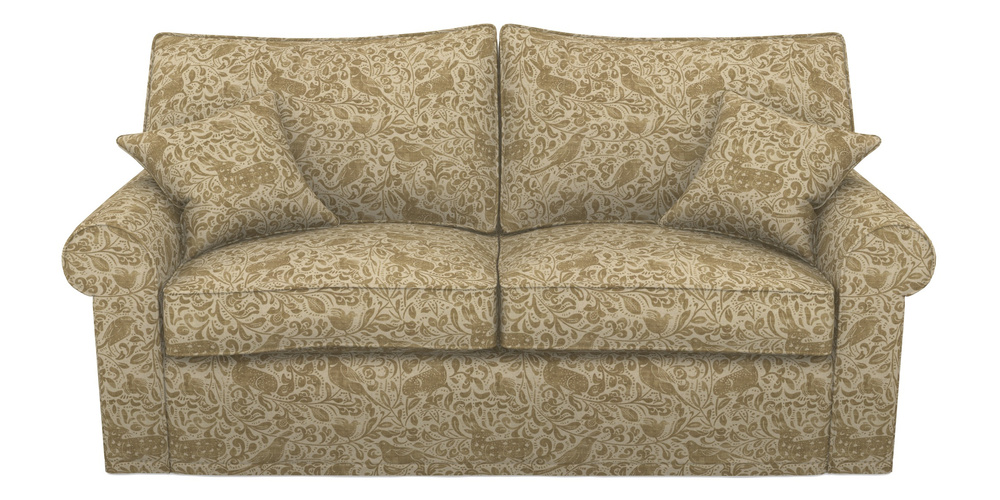 Product photograph of Upperton Sofa Bed 3 Seater Sofa Bed In V A Drawn From Nature - Bird And Rabbit - Gold from Sofas and Stuff Limited