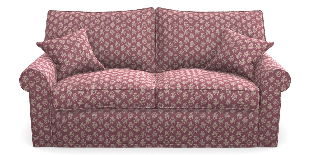 Product photograph of Upperton Sofa Bed 3 Seater Sofa Bed In Cloth 21 - Coral 1 - Cassis from Sofas and Stuff Limited