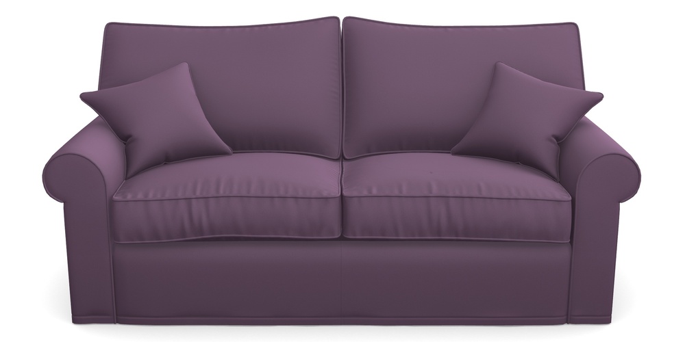Product photograph of Upperton Sofa Bed 3 Seater Sofa Bed In Clever Glossy Velvet - Blackcurrant from Sofas and Stuff Limited