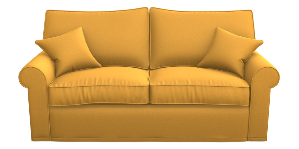 Product photograph of Upperton Sofa Bed 3 Seater Sofa Bed In Clever Glossy Velvet - Fools Gold from Sofas and Stuff Limited