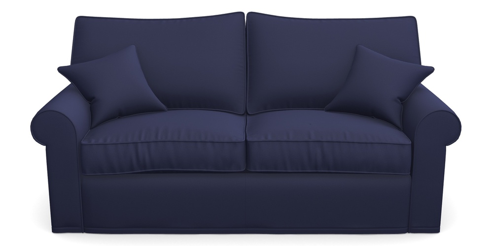 Product photograph of Upperton Sofa Bed 3 Seater Sofa Bed In Clever Glossy Velvet - Navy from Sofas and Stuff Limited